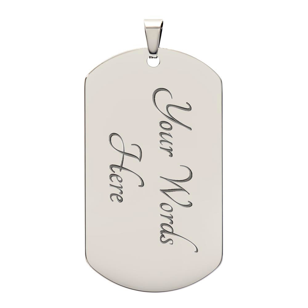 To My Husband | Dog Tag Pendant