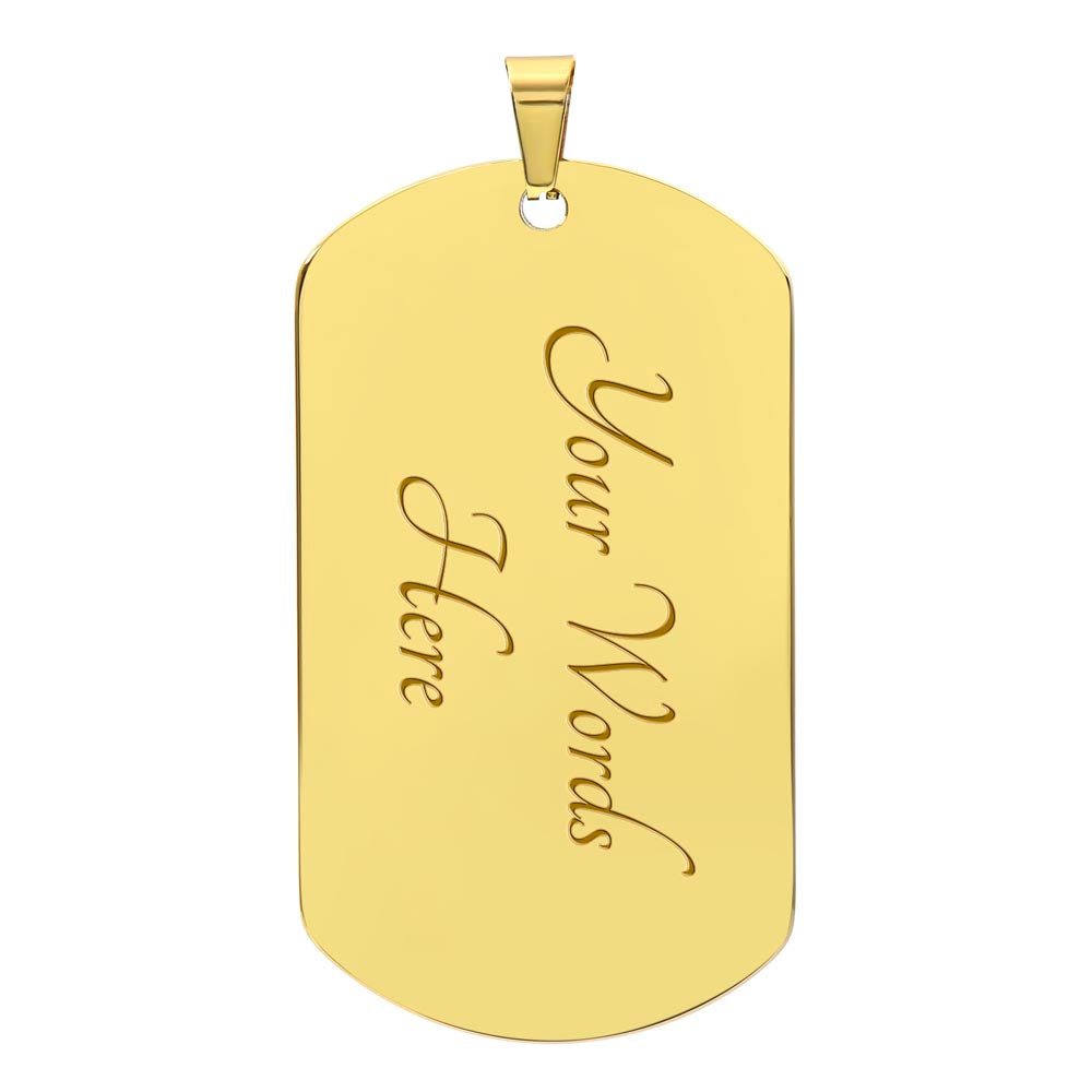 To My Husband | Dog Tag Pendant