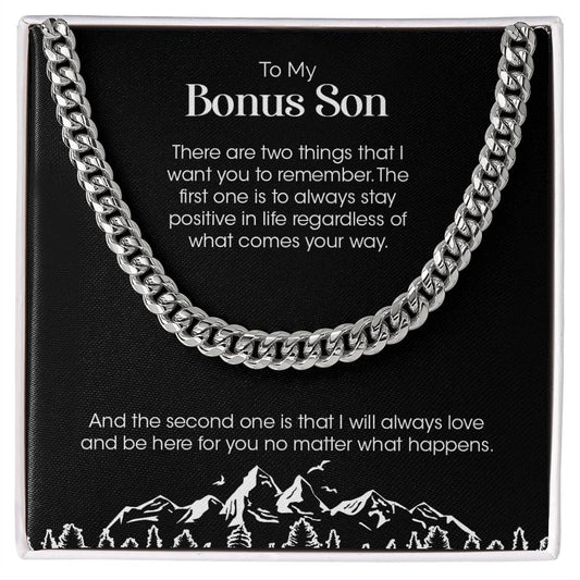 To My Bonus Son | Cuban Link Chain