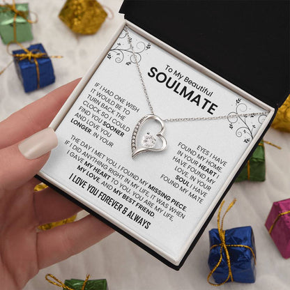 To My Beautiful Soulmate |Heart Necklace (Almost Sold Out)