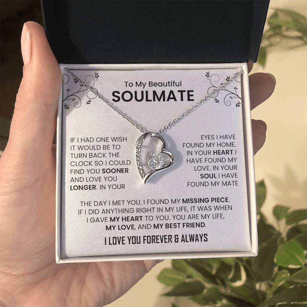 To My Beautiful Soulmate |Heart Necklace (Almost Sold Out)